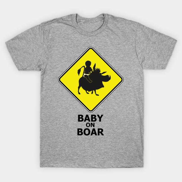 Baby on Boar T-Shirt by Xieghu